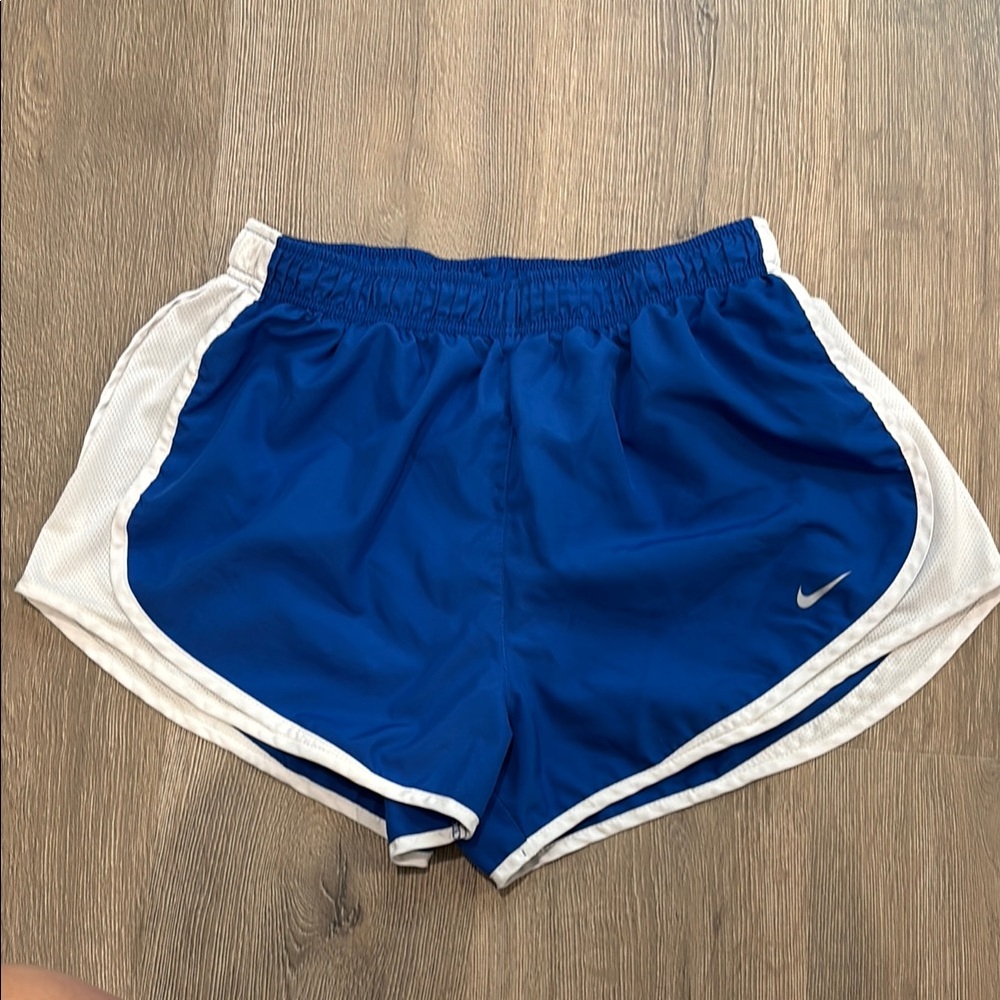 Nike Blue and White Athletic Shorts